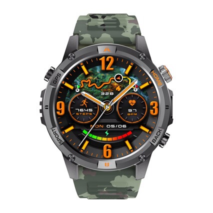 YK15 Smartwatch with Bluetooth Calling, Heart Rate Monitor, Pedometer, Sleep Monitoring, Deep Waterproofing, GPS and Beidou Positioning, Sports-Ready, Triple Protection