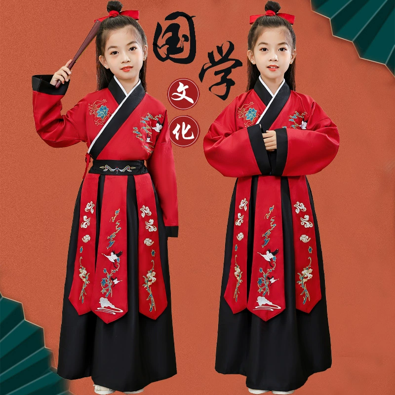 Huamulan Hanfu властный костюм для девочек в китайском стиле, Женский Мужской подиум, детский древний костюм, высококачественный китайский Школьный костюм для девочек