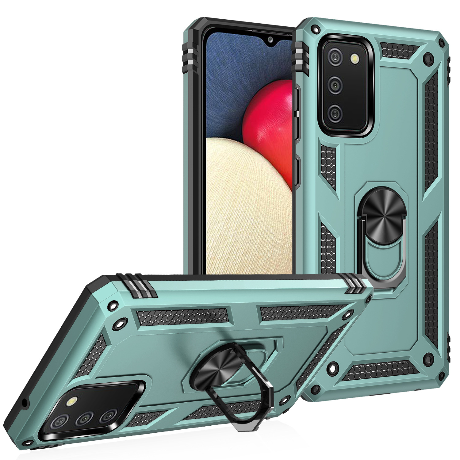 For Samsung A02S US Edition Sergeant Phone Case A03 Core Anti-fall Car Magnetic Bracket European Edition Protective Cover