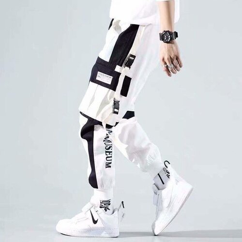 Men's Work Pants Streetwear Cargo Loose Ins Student Korean Version Men's Harlon Ankle Pants Teenagers Versatile Casual Pants