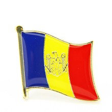 摩尔多瓦 金属国旗徽章国旗饰 Moldova FLAG LAPEL PIN BADGE 130