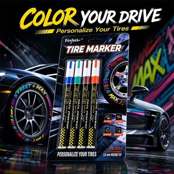 Car scratch repair touch-up pen, waterproof and non-fading, industrial tire pen, graffiti renovation and coloring special repair pen