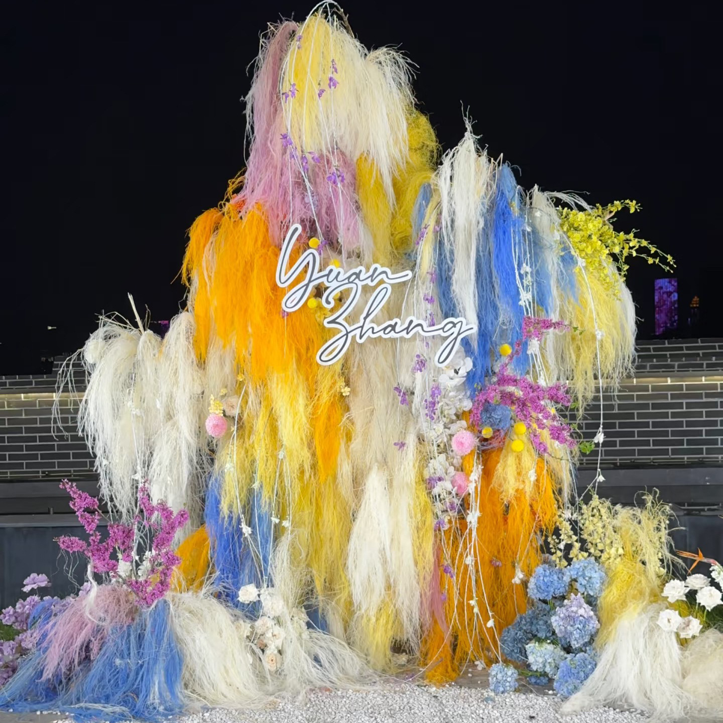 Florista sueña material floral suave decoración de bodas hierba de pelo seco flores eternas multicolores al por mayor
