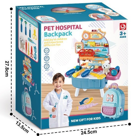 Juegos de cubiertos de cocina para niños transfronterizos herramientas de reparación de pasteles helados mascotas caseros médicos bolsas escolares juguetes