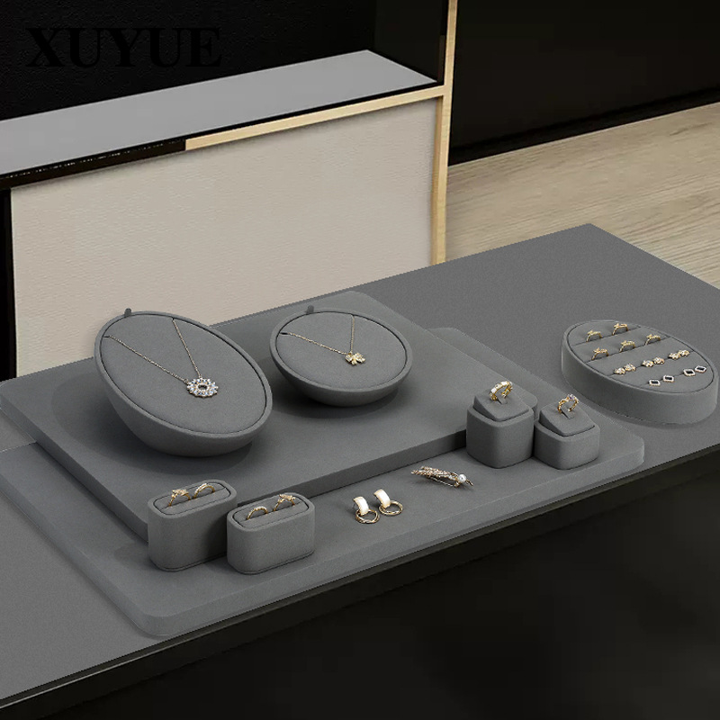 Jewelry Display Stand Earrings Bracelet Ear Accessories Jewelry Display Rack Ultra-fine Jewelry High-end Feel Three-piece Display Props