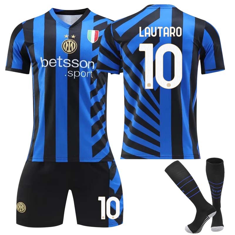 2425 International Milan home football uniform No. 10 Laartar 9…