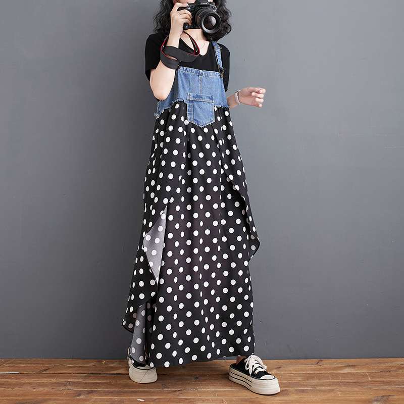 Shiffon denim design suspenders