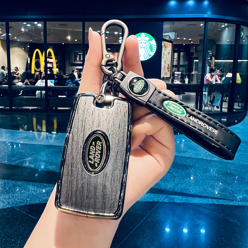 Car key bag — 无 Key Cover Sport Evoque - smart-b-style-space-gray-land-rover-logo-braided-rope-buckle