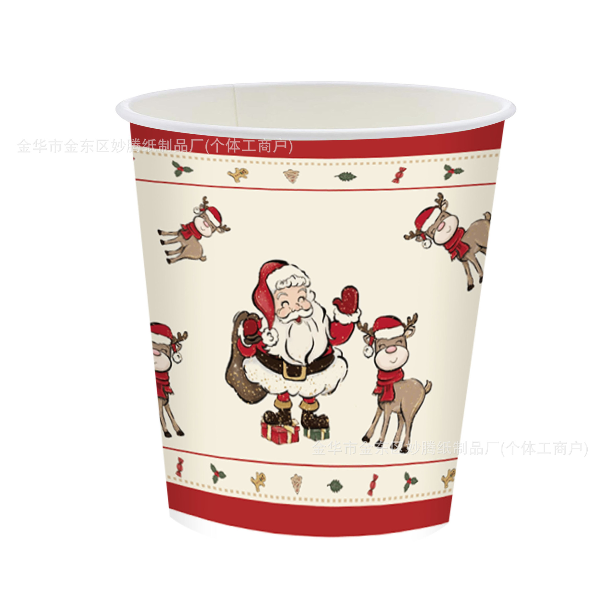 Nuevo Santa Claus Navidad Alce Disposable Set de cubiertos Decoraciones de fiesta Disposable Set de platos de papel