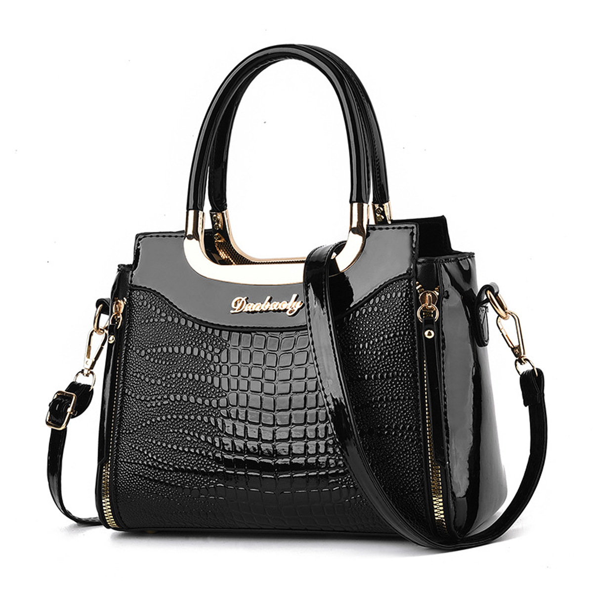 Bolsos bolsos Taizhou bolsos de mujer Platinum piel brillante patrón de cocodrilo bolsos de mujer textura transfronteriza todo-fósforo comercio exterior bags