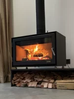 Простой дровяной камин, настоящий огонь, бытовая стальная плита, печь для самодельного дома, виллы, отопление, дровяная печь