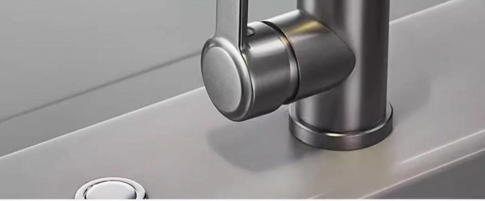 Thickened brass, durable, universal rotating cold and hot household kitchen sink, washbasin, two-in-one mechanical arm faucet undefined