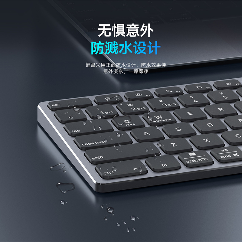 Teclado inalámbrico Bluetooth de aleación de aluminio portátil 2 - en - 1 silencioso teclado ultra delgado tablet computadora portátil universal