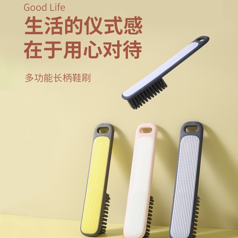 Cepillo de zapatos doméstico cepillo de lavandería multifuncional no dañando cepillo de zapatos de lana suave cepillo especial de lavado de zapatos cepillo de ropa de mango corto