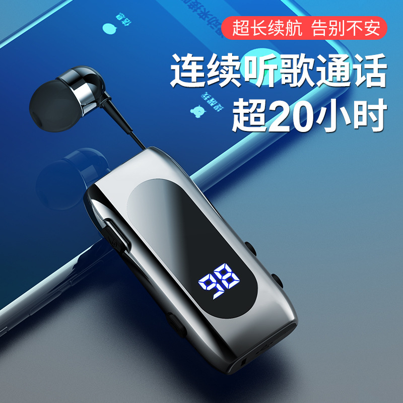 人気の K55 デジタル ディスプレイ ビジネス ワイヤー ヘッドセット卸売ラペル ワイヤレス インイヤー超長バッテリー寿命 Bluetooth ヘッドセット|undefined