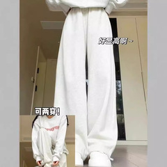 女性のためのグレースウェットパンツ 2025 夏の新しいスタイルの女性のための小さなルーズワイドレッグストレートカジュアルスポーツレギンススウェットパンツ
