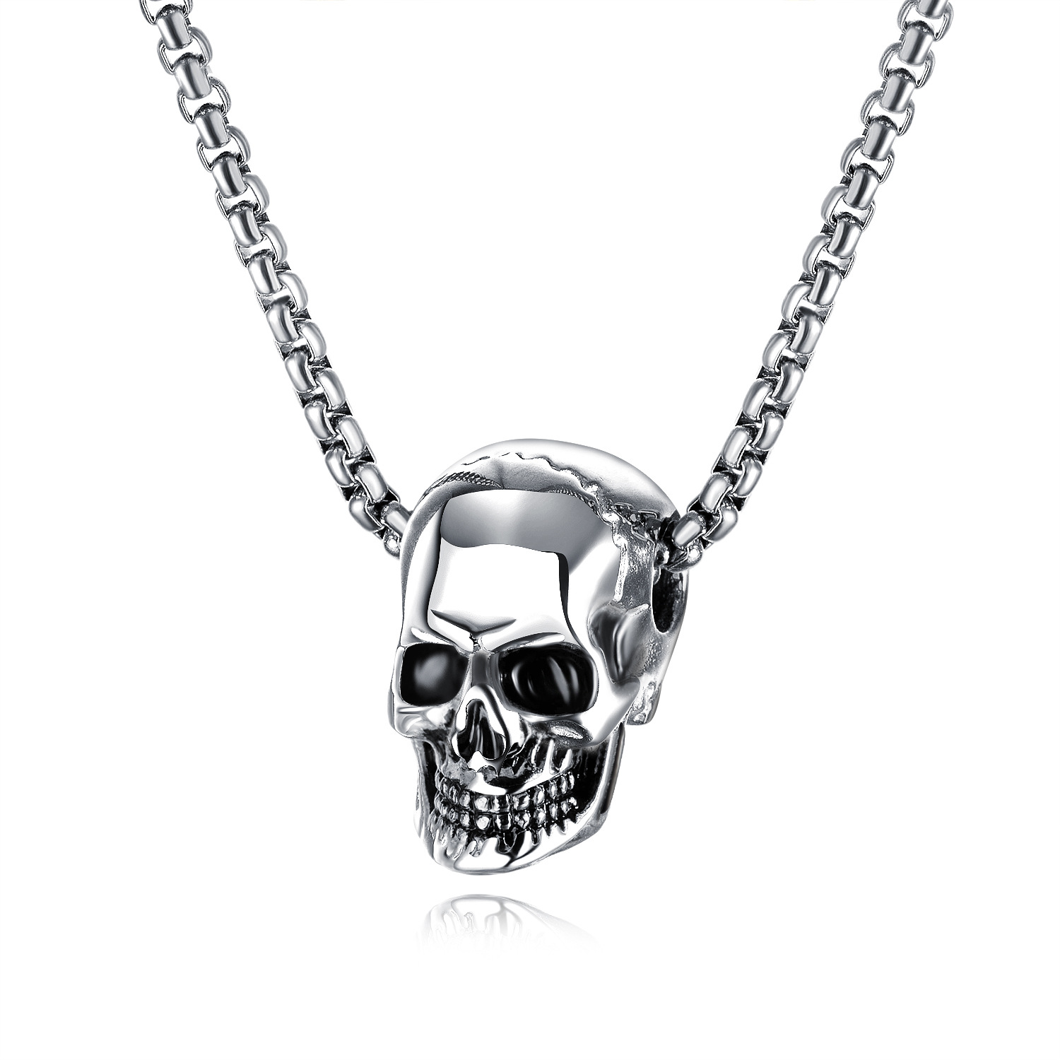 Casual Punk Skull Alloy Plating Men's Pendant Necklace display picture 3