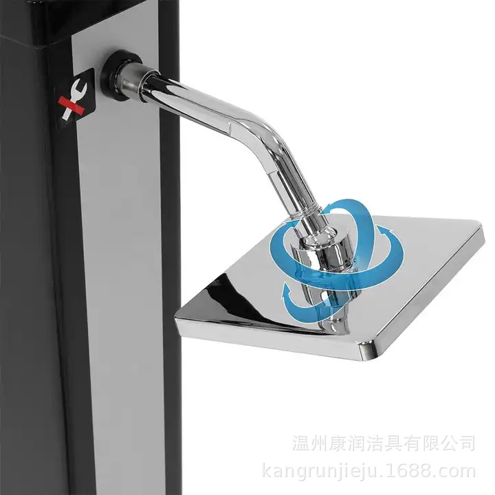 Wenzhou Kangrun piscina solar 40L plata de gran capacidad cuadrada forma columna de ducha al aire libre baño solar