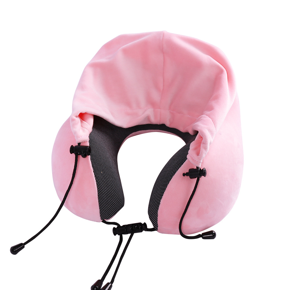 Nuevos productos transfronterizos pueden personalizar la memoria de algodón sombrero almohada en forma de U almohada de cuello almohada de avión de rebote lento almohada de viaje personalizada