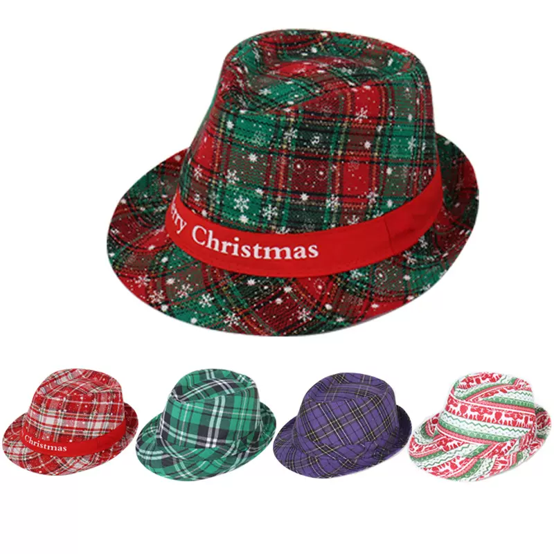 跨境圣诞节魔术表演帽大人儿童通用礼帽christmas狂欢派对装扮帽