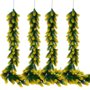 Amazon Cross-Border Artificial Pine Needle Rattan Encryption Artificial Pine and Cypress Pine Leaf Door Hanging Pine Needle Rattan Decoration 175