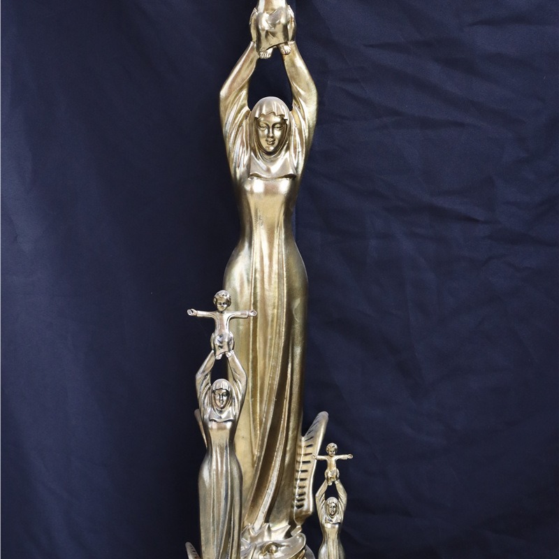 100cm She Shan Virgen María Ornamento Estatuas de vidrio de fibra de fibra de vidrio Figuras decorativas de la iglesia