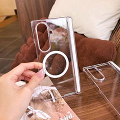 适用不发黄 zflip7Galaxy硬壳ZFold7中轴透明Magic V5超薄MateX6