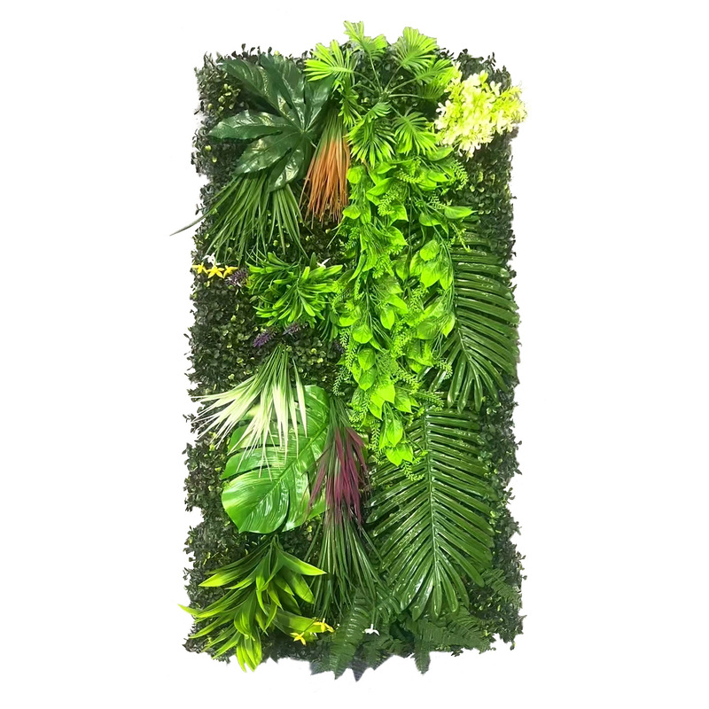 跨境热卖仿真植物墙造景装饰假花墙尤加利米兰装饰植物塑料背景墙|undefined
