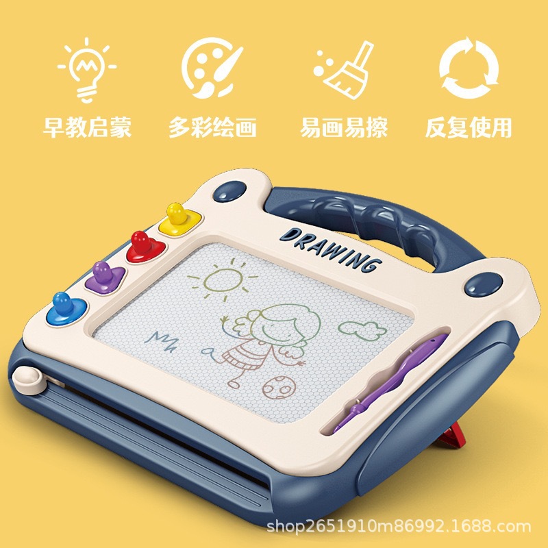 Productos explosivos transfronterizos niños tablero de dibujo magnético colorido para niños jardín de infantes aprender a dibujar graffiti tablero de escritura desmontable