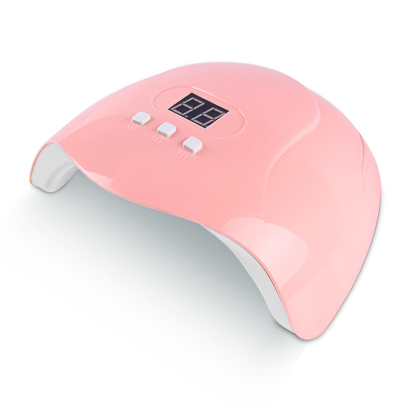 54W máquina de terapia de luz de uñas mini lámpara de secado rápido de esmalte de uñas máquina de secado de esmalte de uñas lámpara doméstica no mano negra