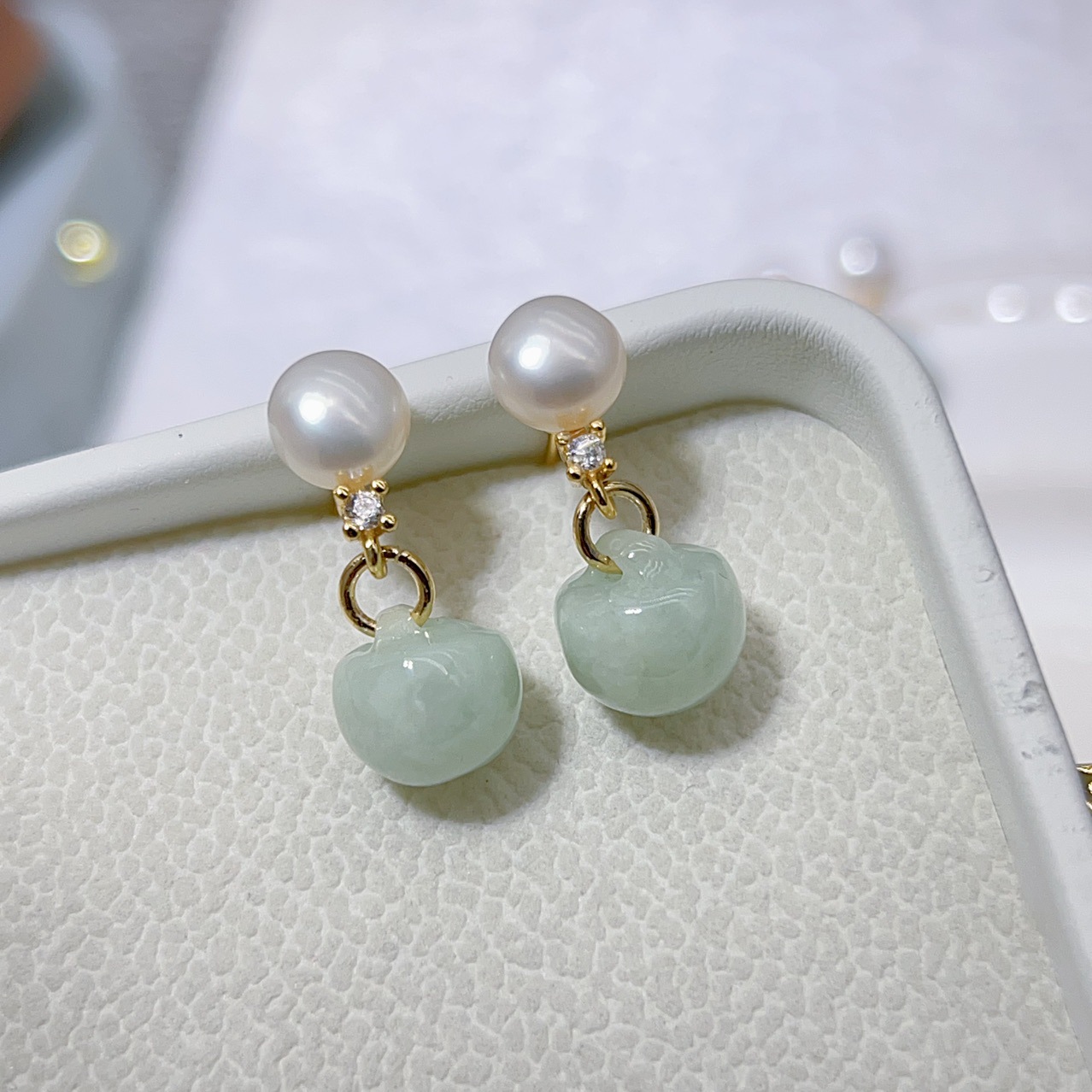 S  바늘 여성을위한 간단하고 다재다능한 귀걸이 천연 진주와 옥 귀걸이 틈새 간단한 새로운 중국 스타일 귀걸이