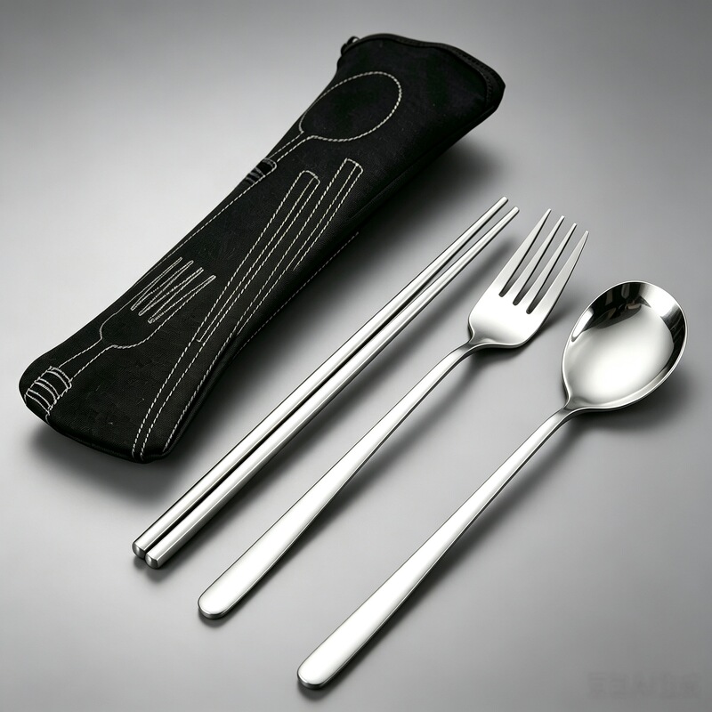 304 Stainless Steel Portable Tableware Set Chopsticks Spoon Fork Storage Three-Piece Set Outdoor Camping Tableware Gift 304 Stainless Steel Portable Tableware Set Chopsticks Spoon Fork Storage Three-Piece Set Outdoor Camping Tableware Gift