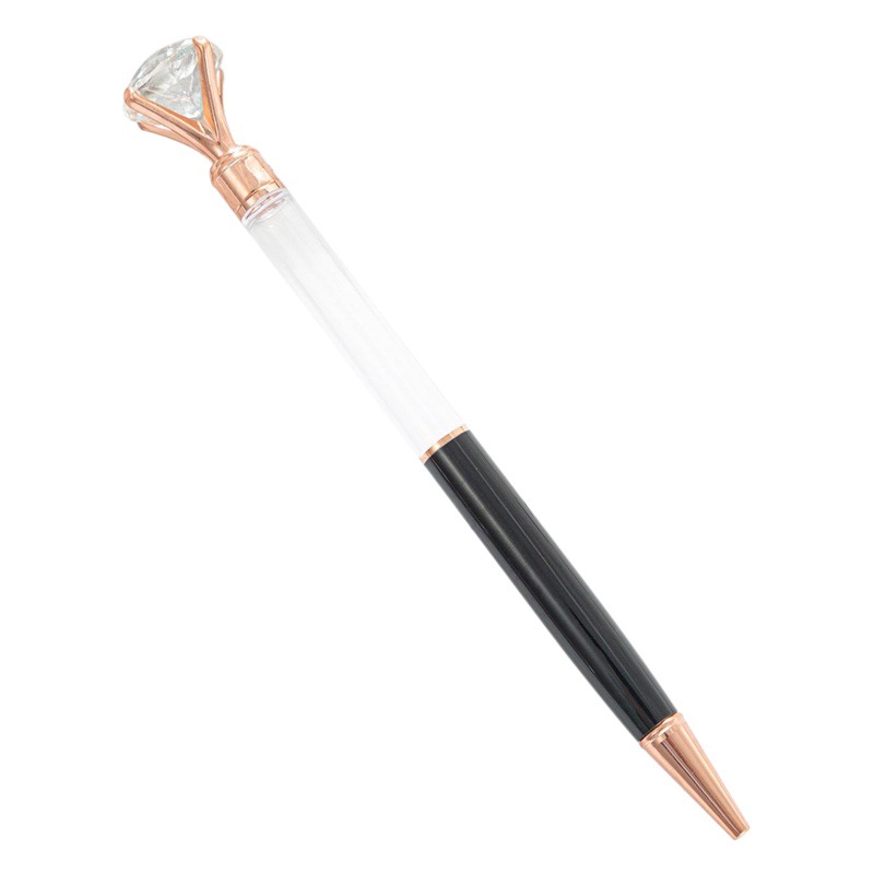 Gran diamante metal bolígrafo vacío tubo rhinestone pluma DIY haciendo polvo de oro pluma amor pluma
