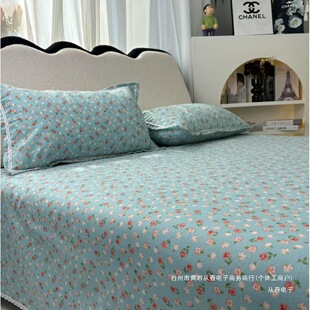 [Shandong Intangible Cultural Heritage] Old Coarse Cloth Mat, Large Bed Bed Sheets, Bed Cover, Three-Piece Set of Bed Sheets 1 + Pillowcase 2