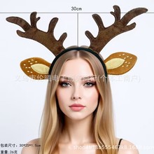 工厂可爱鹿角发箍女洗脸发带头饰简约网红圣诞头箍发捆发卡女欧美