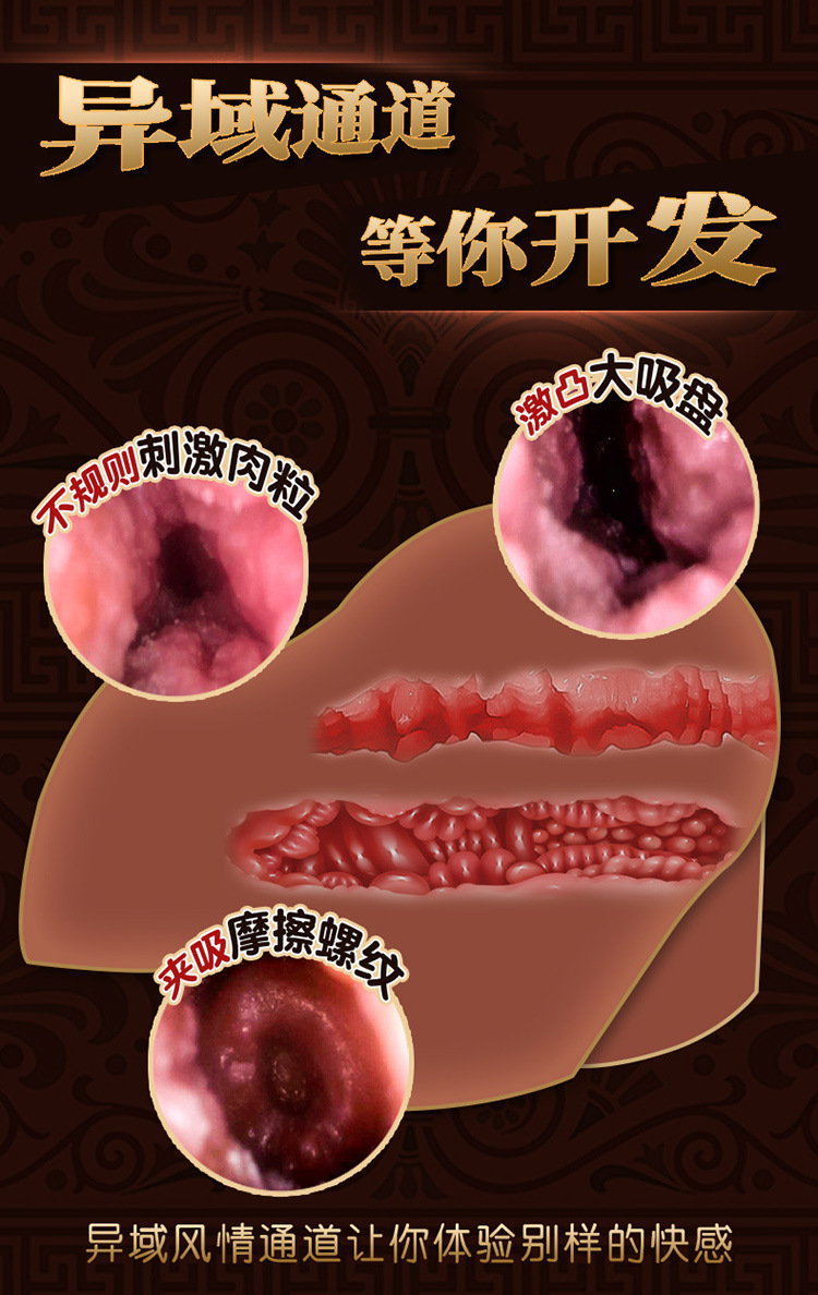 Half-Body TPE Adult Doll with Vagina and Buttocks, Manual Use, Brown — detail image 5