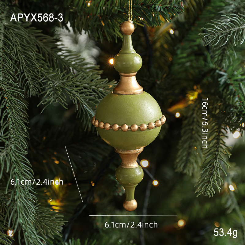 Transfronterizos nuevos colgantes de decoración de madera de Navidad retro decoración de árbol de Navidad de madera colgantes de roble estrella