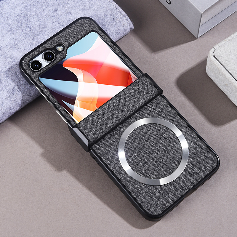 Classical gray [cloth pattern magnetic attraction-shell and membrane integrated]