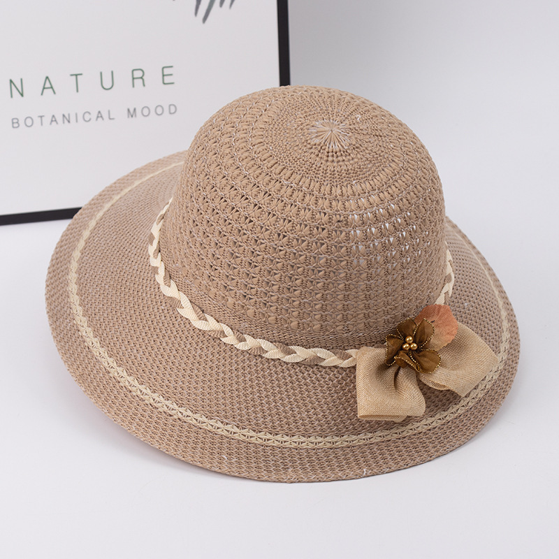 New Spring and Summer Basin Hat Grandma Summer Large Brim Middle-Aged and Elderly Hat Female Middle-Aged Lady Mother Sun Hat