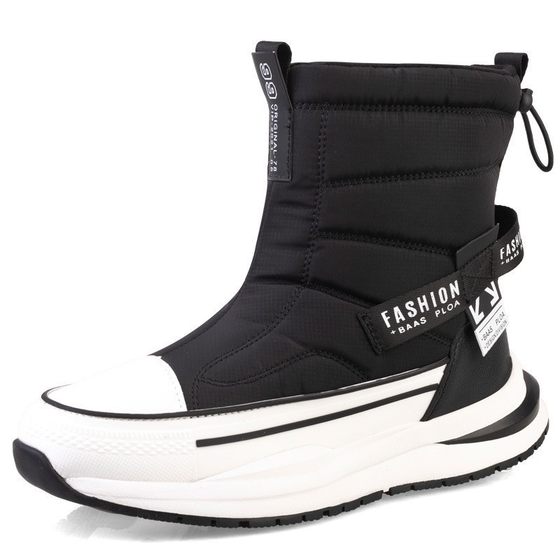 in stock Winter fleece-lined Waterproof Casual Men's Cotton Shoes Short Tube Women's Snow Boots Thickened Warm Non-slip Couples Cotton Boots