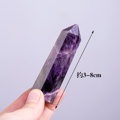 Manufacturer wholesale dream purple crystal column, purple crystal single pointed hexagonal column, dream purple crystal column home decoration ornament