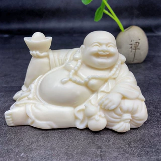 象牙果雕刻布袋元宝大肚弥勒佛家居桌面车载文玩工艺品摆件批发