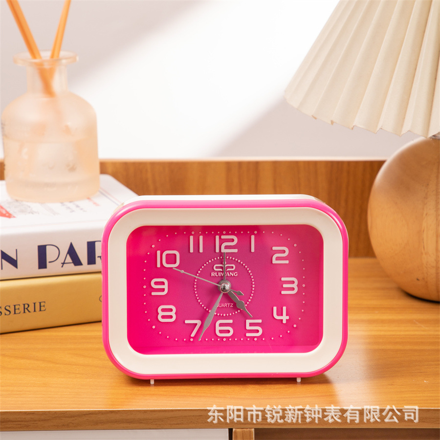 Fábrica directa de regalos creativos para estudiantes despertador de moda multicolor concha de plástico digital estereoscópico opcional despertador pequeño