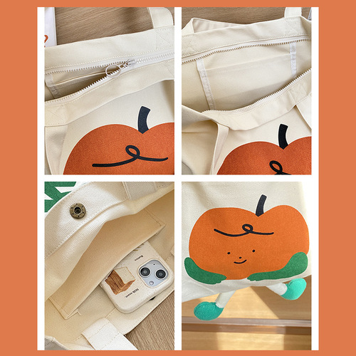 Yeyu/ New Flower Villain Canvas Bag Women's Large Capacity Shoulder Bag Handbag Student School Bag
