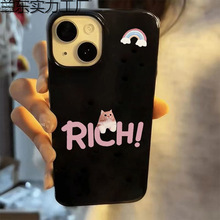 可爱猫咪Y适用苹果iPhone16/15promax手机壳14软13/12果冻壳11