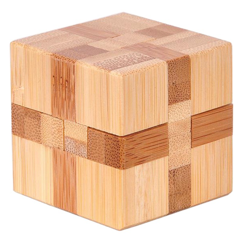 Tamaño pequeño juguetes de inteligencia de bambú Kong Ming bloqueo Luban bloqueo bola bloqueo cuadrado bloqueo tetraédrico diez Júpiter bloqueo barril de vino bloqueo