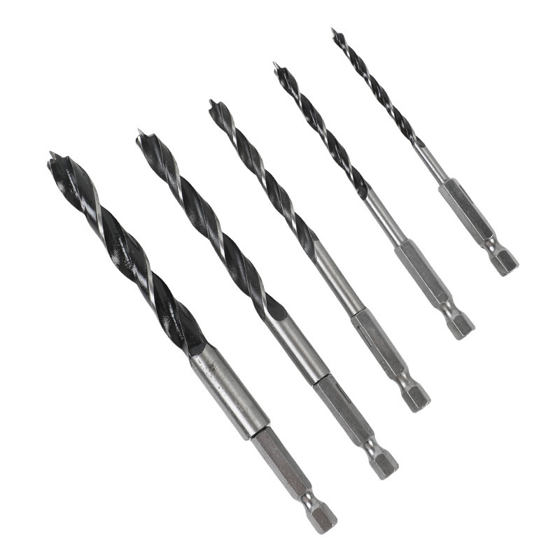 六角シャンク三尖木工ドリル 4mm8mm10mm 木工穴拡張ツールセット 5本セット|undefined