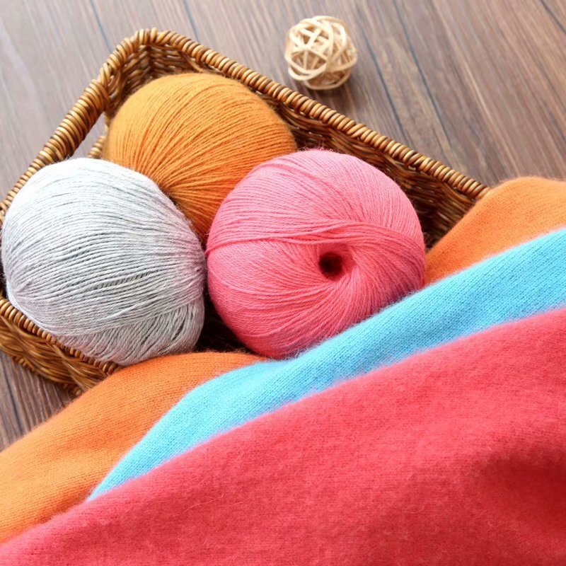 3 Strands of Hand-Knitted Cashmere Thread, No-Shrinkable 6+6 Fine Wool Thread, Baby Scarf, Hat Outwear Thread, Hand-Knitted DIY Sweater
