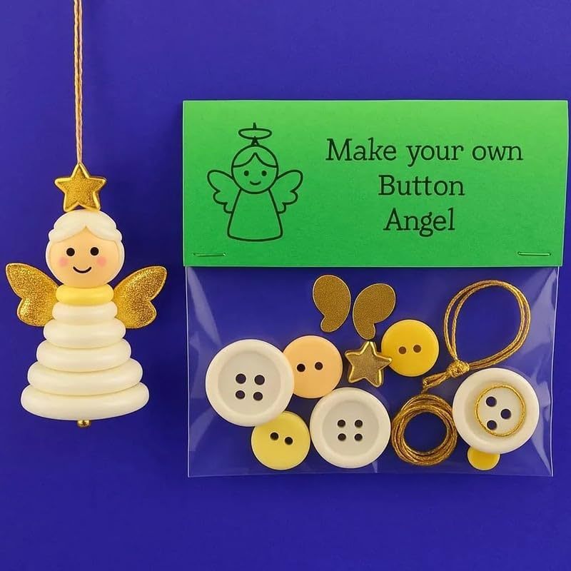DIY Button Snowman Ornament Kit,|undefined