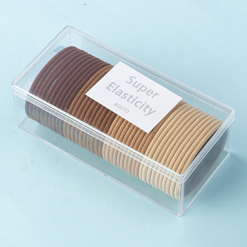 Simple banda de goma multicolor en línea celebridad ins cuerda de pelo fresco anillo de pelo de las mujeres anillo de primavera cuerda de lazo de pelo durable de alta elasticidad